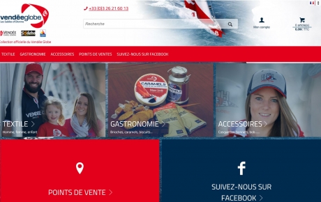 e-boutique Vendée Globe 2016 - page d'accueil