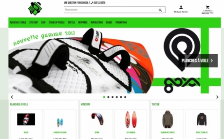 page d'accueil du site e-commerce www.foudailes85.com